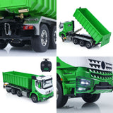 12. 1/14 RC 8x8 Articulated Dump TH-X G88 Three-Speed Gearbox Underbody Red View  
