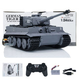 Fast Free Shipping 1/24 RC Battle Tank Taigen Tiger I Remote Control Infrared Combat Military Tanks Barrel Recoil LED Flash