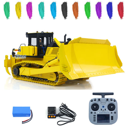 TOUCAN RC HOBBY D155AX Metal 1/12 RC Hydraulic Bulldozer Remote Control Heavy Machine 7 Way Reversing Valve for Hobbyists