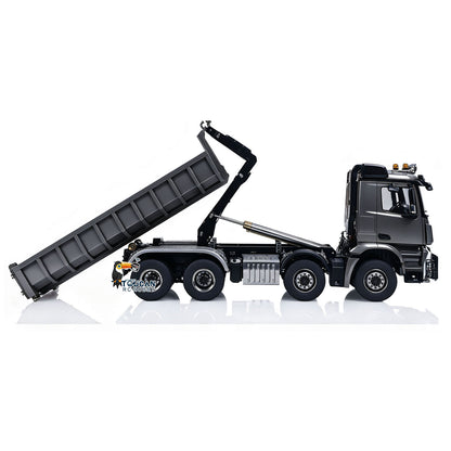 Toucanhobby G88 8*8 1/14 RC Hydraulic Roll On Off Dumper Construction Vehicle Differential Lock Axle 3Speed Transmission for Modeler
