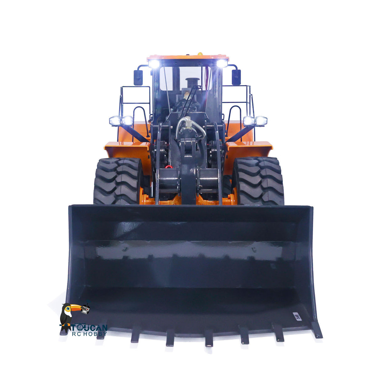 13. 1/14 Hydraulic Wheel Loader 470 with LED Headlights and Taillights Rear Three-Quarter  
