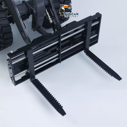 MTM E260L Metal 1/14 Loader Hydraulic Wheeled Model with Differential Locks and 2-Speed Gearbox including ST8 Radio Sound Light Kit White without Battery