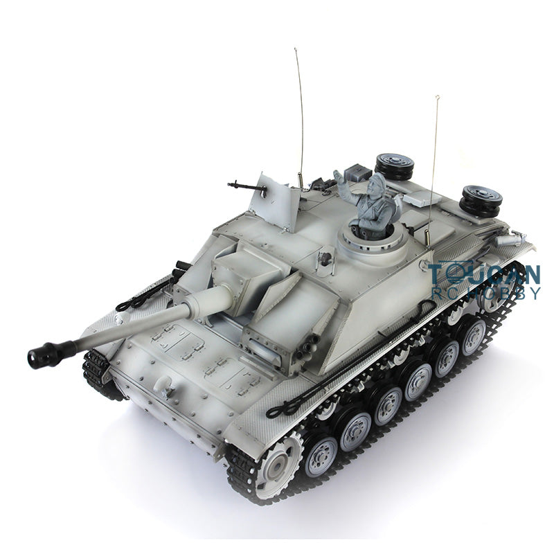 Henglong Plastic 1/16 TK7.0 German Stug III 3868 RTR RC Tank Model Infrared Combat BB Unit Smoke Lights 2 Sounds Metal Barrel