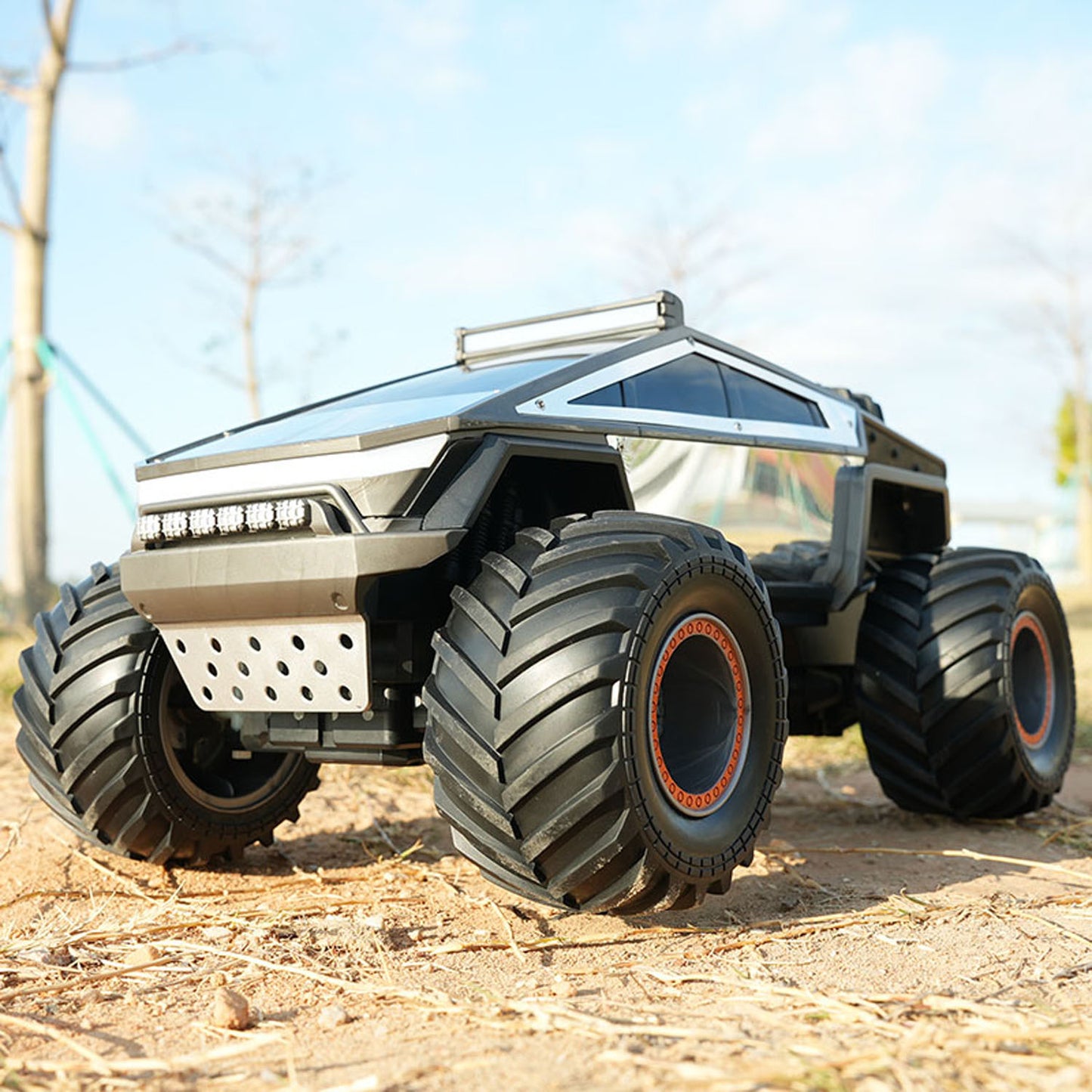 1/14 RC 4*2 Geländewagen Q202 2,4 GHz Elektrische Fernbedienung Pickup Truck Legierung Shell LED Lichter Sound Batterie Bereit zu Gehen
