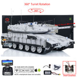 Heng Long 1/16 RC Tanks 3958 Radio Controlled Military Cars IDF Merkava MK IV Metal Driving Gearbox FPV Camera 360