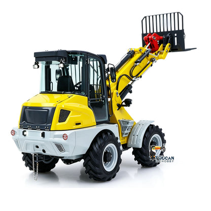 TOUCAN RC HOBBY LESU RTR 4X4 1:14 RC Hydraulic Telescopic Arm Loader AOUE AT1050 Metal Fork Lift Trucks Light Sound Flysky I6S Radio Battery