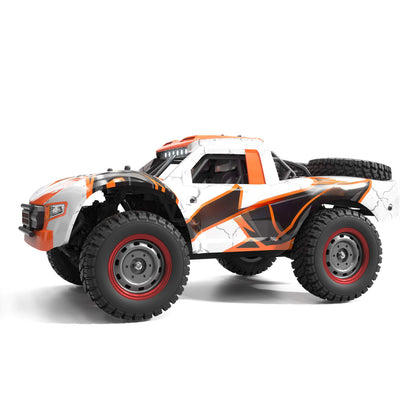 1/14 2,4G RC Hochgeschwindigkeits-Geländewagen 70KM/H Drahtlose Steuerung 4WD Auto Q130B Bürstenloser Motor Servo Batterie LED Lichter RTR