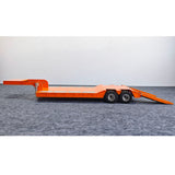 2 Axles Metal Lowboy Semi Trailer Spring Support Legs Tail Plate for 1/14 DIY Remote Control Tractor Truck No Light