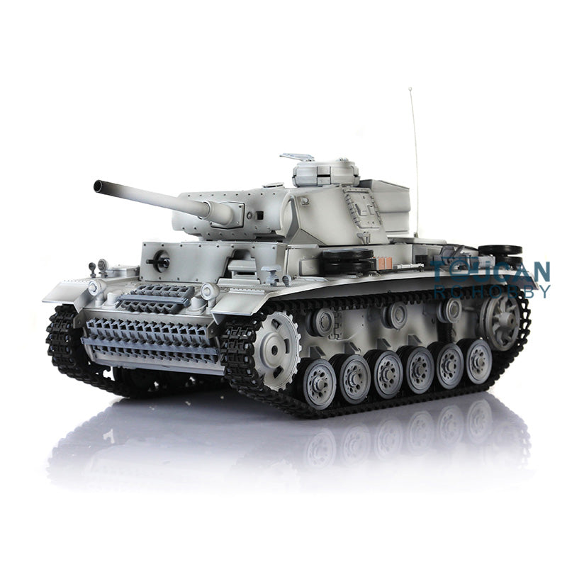 Henglong 1/16 TK7.0 Profession Panzer III L RTR RC Tank 3848 IR BB 360 Degrees Turret Smoke Metal Tracks Sprockets Idlers Road Wheels Gearbox