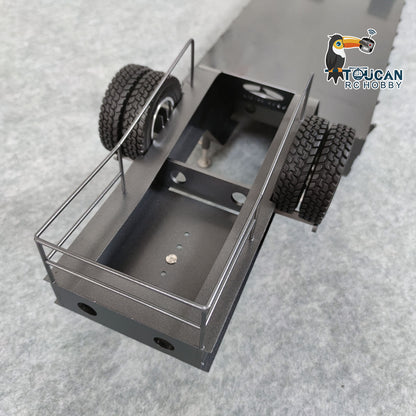 TOUCAN RC HOBBY Metal 4 Axles Trailer for 1/14 JDM 189 RC Tractor Truck with Electric Tailboard