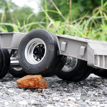 TOUCAN RC HOBBY BEST SELLING Fast Shipment LESU 872MM Metal Wood 4Axles Trailer for 1/14 RC TAMIYE Tractor Truck DIY Cars Model