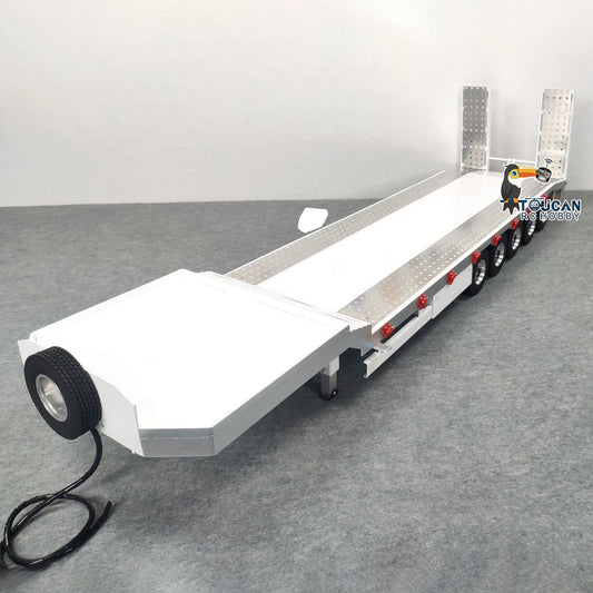 1:14 5-axle Metal Trailer Electric Tailgate Legs for RC Tractor Car Trucks Model