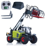 In Stock JDM 128 Metal 1/14 RC Telescopic Hydraulic Forklift Multifunctional Model 4-Way Vavles Differential Lock 2Axles for Hobbyists