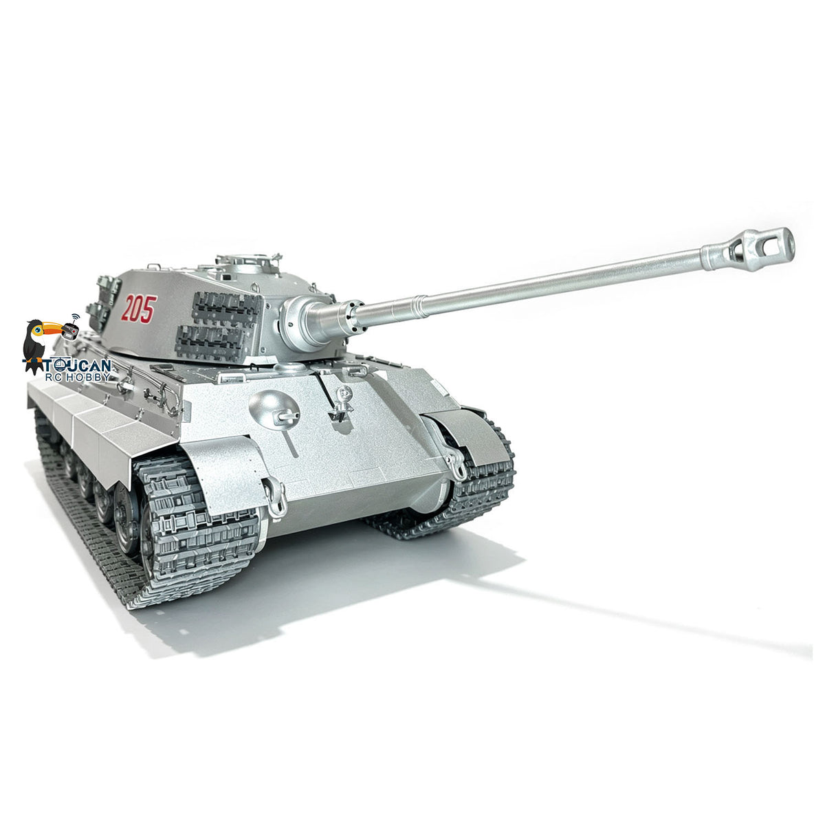 TOUCAN RC HOBBY Henglong 1/16 King Tiger Heavy RC Tank 3888 Metal Remote Control Military Tanks BB Firing 360 Degree Turret Smoke Light Sound