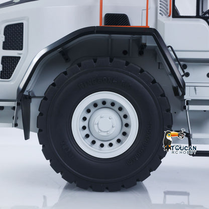 MTM E260L Metal 1/14 Loader Hydraulic Wheel Loader with Brushless 3.5MPa Pump and Quick Coupler for Bucket Fork Swap White PNP No Charger