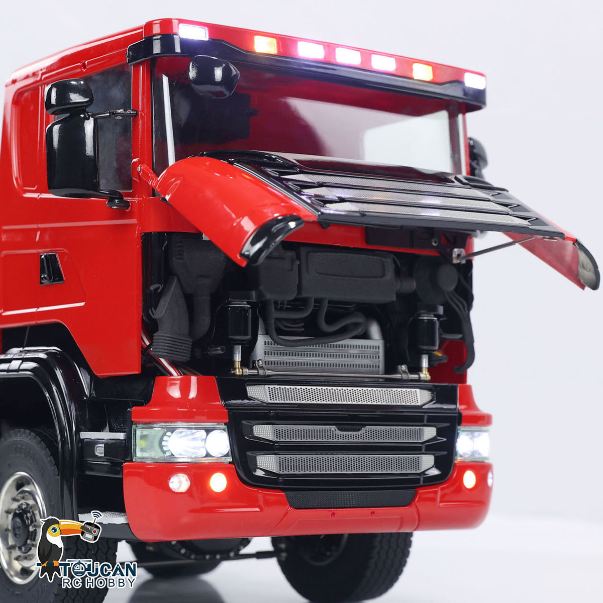 15. 1/14 TH-X G88 Roll-Off Truck Without Rear Steering and Lift Red Rear Axle View  
