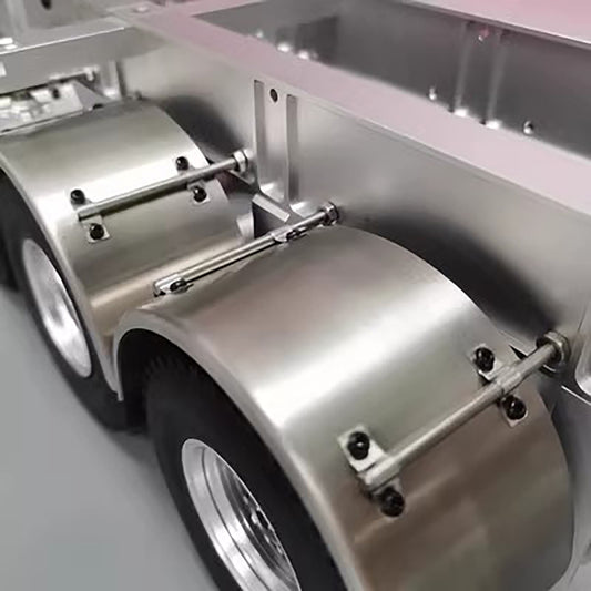 Metal Fifth Wheel Mudflaps MudGuard for 1/14 Remote Control Tractor Truck RC Engineer Vehicle Cars