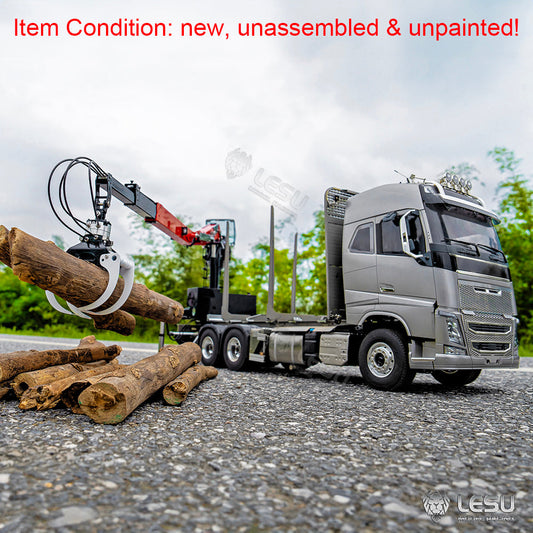 In Stock TOUCAN RC HOBBY LESU 1/14 Metal RC Hydraulic Timber Crane Fly Jib 360 Degree Rotation 3-Stage Telescopic Arms for Remote Control Tractor Truck