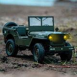 1/10 RC Off Road Vehicle C8815 4WD Remote Control Rock Crawler Car Military Truck Model Climbing Car RTR Battery LED Lights