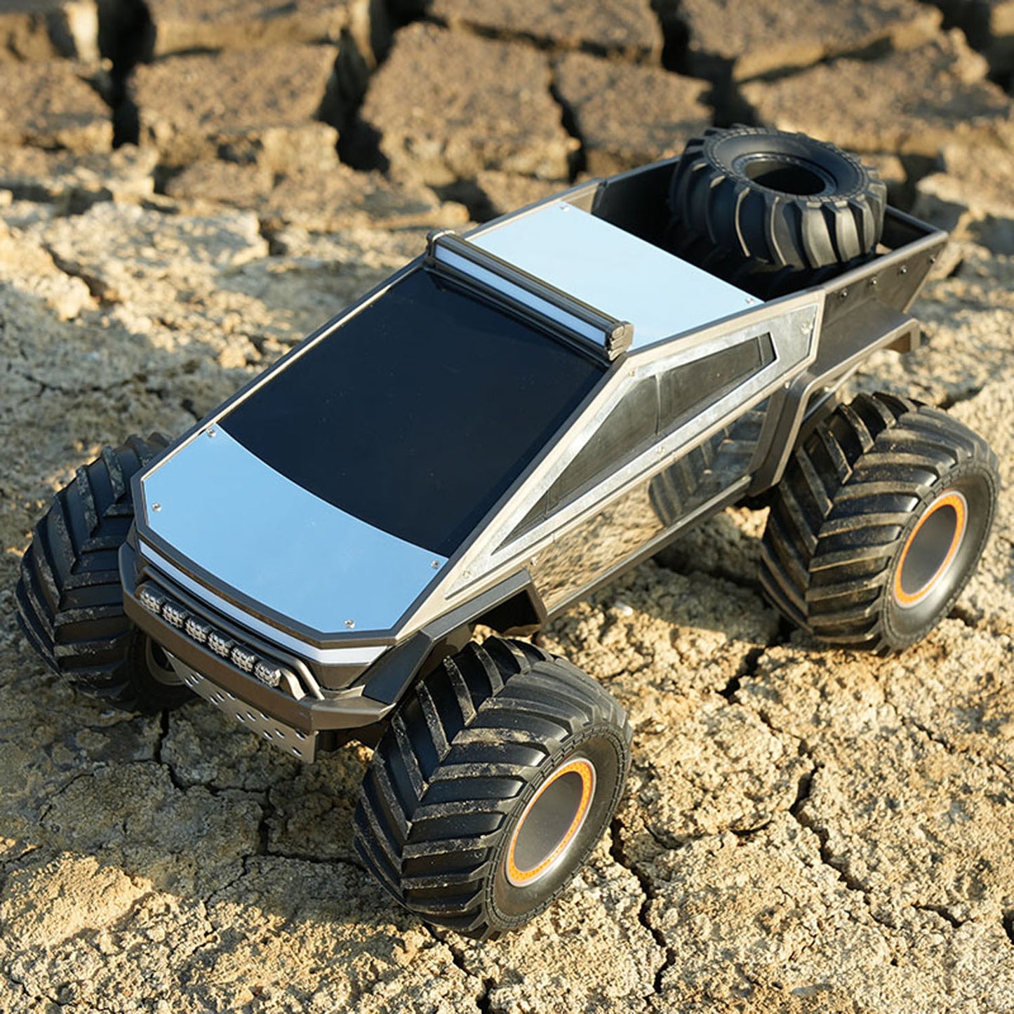 1/14 RC 4*2 Geländewagen Q202 2,4 GHz Elektrische Fernbedienung Pickup Truck Legierung Shell LED Lichter Sound Batterie Bereit zu Gehen