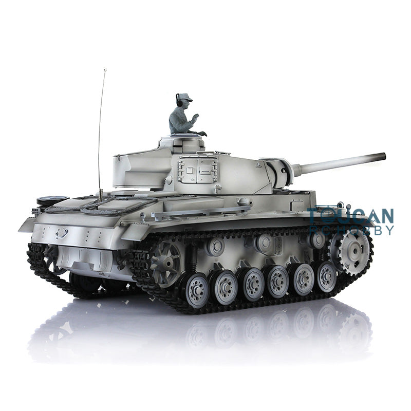 Henglong 1/16 TK7.0 Profession Panzer III L RTR RC Tank 3848 IR BB 360 Degrees Turret Smoke Metal Tracks Sprockets Idlers Road Wheels Gearbox