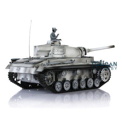 Henglong 1/16 TK7.0 Profession Panzer III L RTR RC Tank 3848 IR BB 360 Degrees Turret Smoke Metal Tracks Sprockets Idlers Road Wheels Gearbox