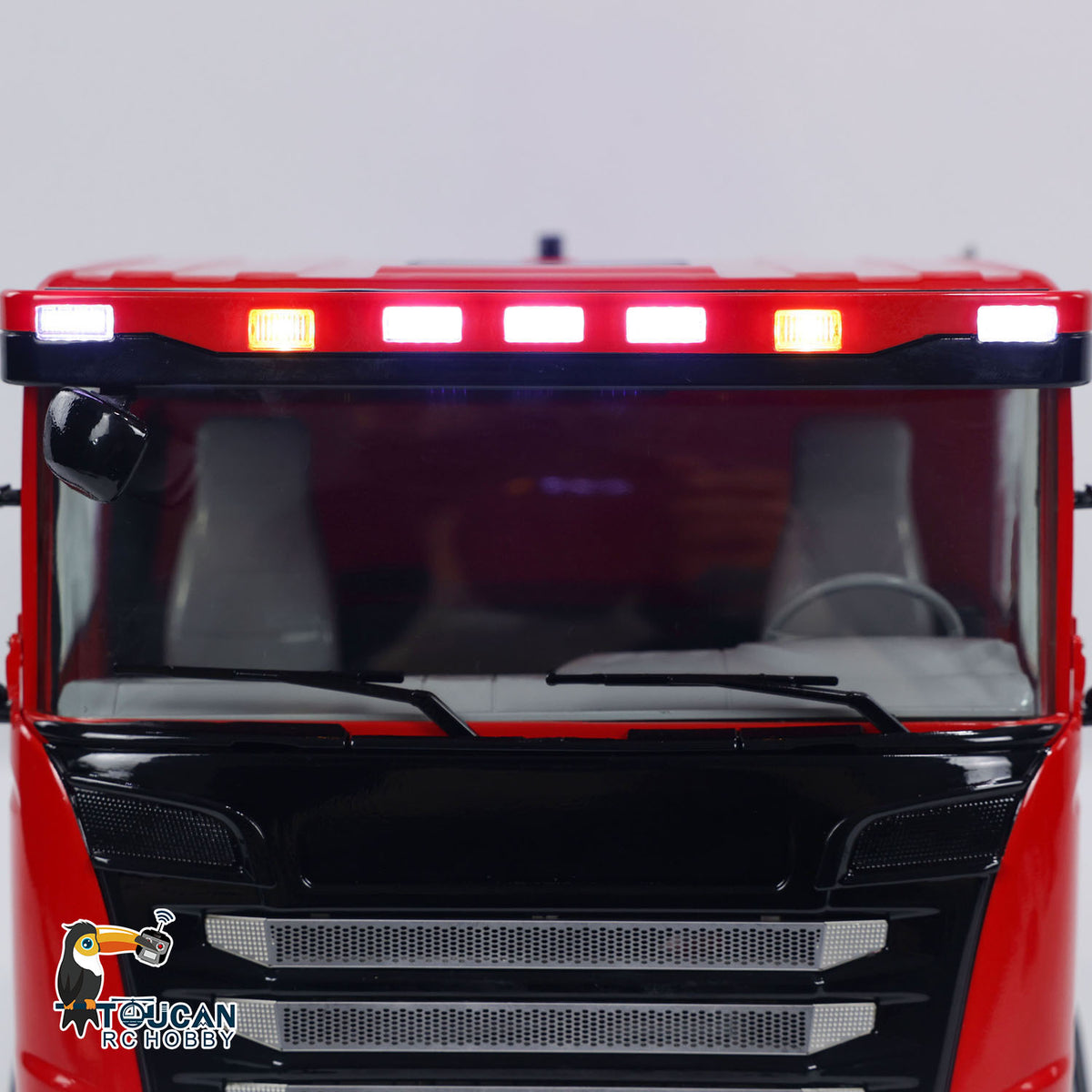 16. 1/14 RC 8x8 Construction Tipper TH-X SC-G88 Sound System and ESC Panel Red  
