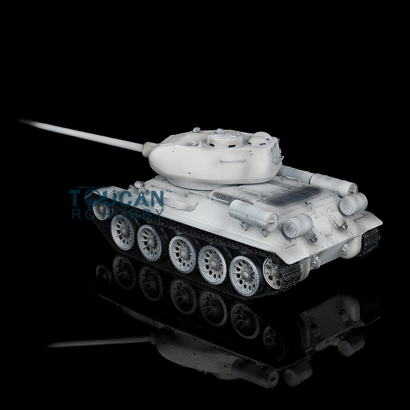 Henglong 1/16 TK7.0 Sowjetischer T34-85 I RC RTR BB IR Panzer 3909 mit 360°-Turm FPV Metallketten Kettenräder Leiträder Rauch Sound