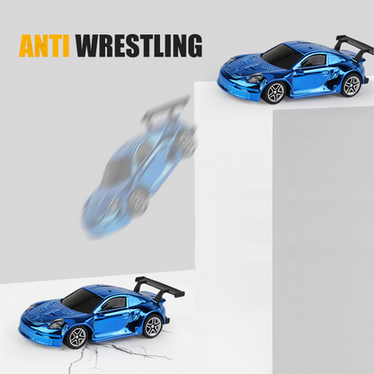 RC-Rennwagen im Maßstab 1/43, LED-Leuchten, RTR, Mini-Spielzeug, ferngesteuertes Elektroauto, lackiert und montiert für Multiplayer-Spiele