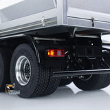 MD 6X6 Dumper Metal 1/14 Full Metal Chassis Hydraulic Tipper with 2-Speed Transmission and 6x6 Drive System Yellow Cab Silver Bucket Ready to Run