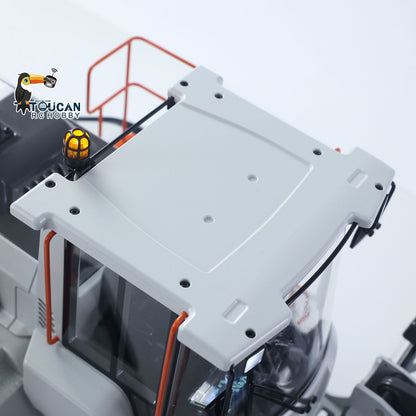 MTM E260L Metal 1/14 Loader Hydraulic Construction Vehicle with 5CH Reversing Valve and 4x4 Axle System White Finished Ready to Run Battery Excluded