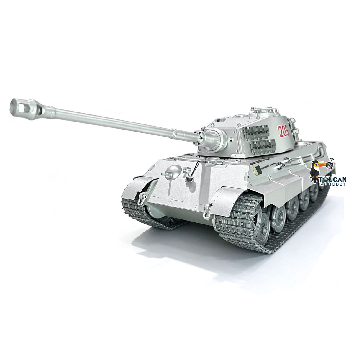TOUCAN RC HOBBY Henglong 1/16 King Tiger Heavy RC Tank 3888 Metal Remote Control Military Tanks BB Firing 360 Degree Turret Smoke Light Sound