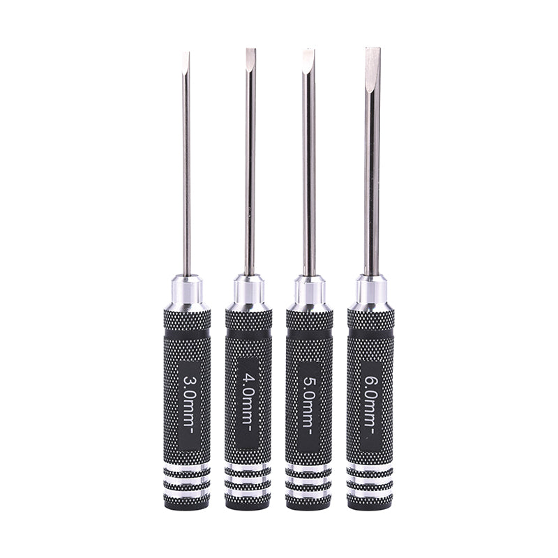 Metall-Kreuzschlitzschraubendreher-Set mit Schlitz, 3,0 mm, 4,0 mm, 5,0 mm, 6,0 mm für 1/14 RC-Autos, RC-LKW-Modell