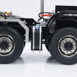19. 1/14 RC Dump Truck 8x8 TH-X G88 U-Bucket Lowered Position Red Front Three-Quarter  
