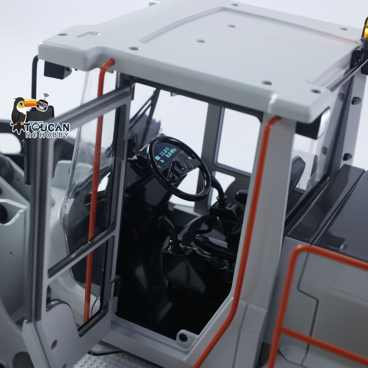 MTM E260L Metal 1/14 Loader Hydraulic Wheel Loader with Brushless 3.5MPa Pump and Quick Coupler for Bucket Fork Swap White PNP No Charger