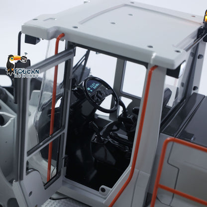 MTM E260L Metal 1/14 Loader Hydraulic Wheel Loader with Brushless 3.5MPa Pump and Quick Coupler for Bucket Fork Swap White PNP No Charger
