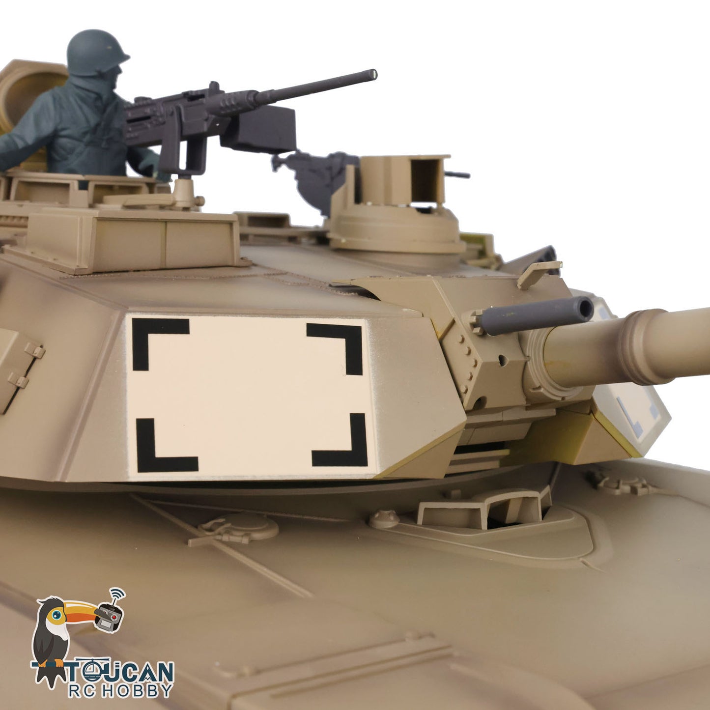 2,4 GHz Henglong 1/16 TK7.0 M1A2 Abrams fahrbereiter ferngesteuerter Panzer 3918 Metallketten Kettenräder Leiträder Rauchgeräusch