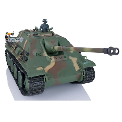 Henglong 1/16 Plastic TK7.0 3869 German Jadpanther RTR RC Tank BB Unit Infrared Combat Smoke Sound Lights Metal Barrel