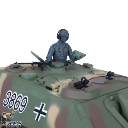 1/16 TK7.0 Kunststoffversion Henglong Jadpanther FPV Betriebsbereiter ferngesteuerter BB-IR-Panzer 3869 mit Stahlgetriebe, Rauchgeräusch