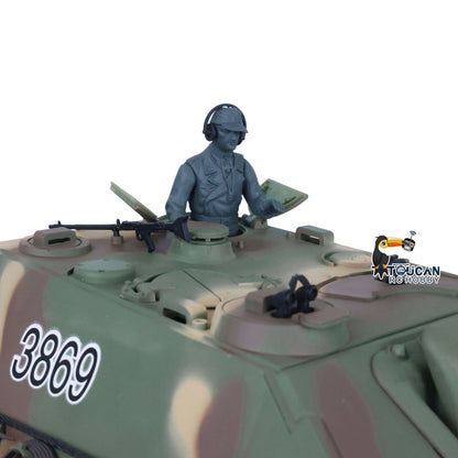 Henglong 1/16 TK7.0 Plastic German Jadpanther 3869 RTR RC Tank FPV Infrared Combat BB Unit Smoke Steel Gearbox Metal Barrel