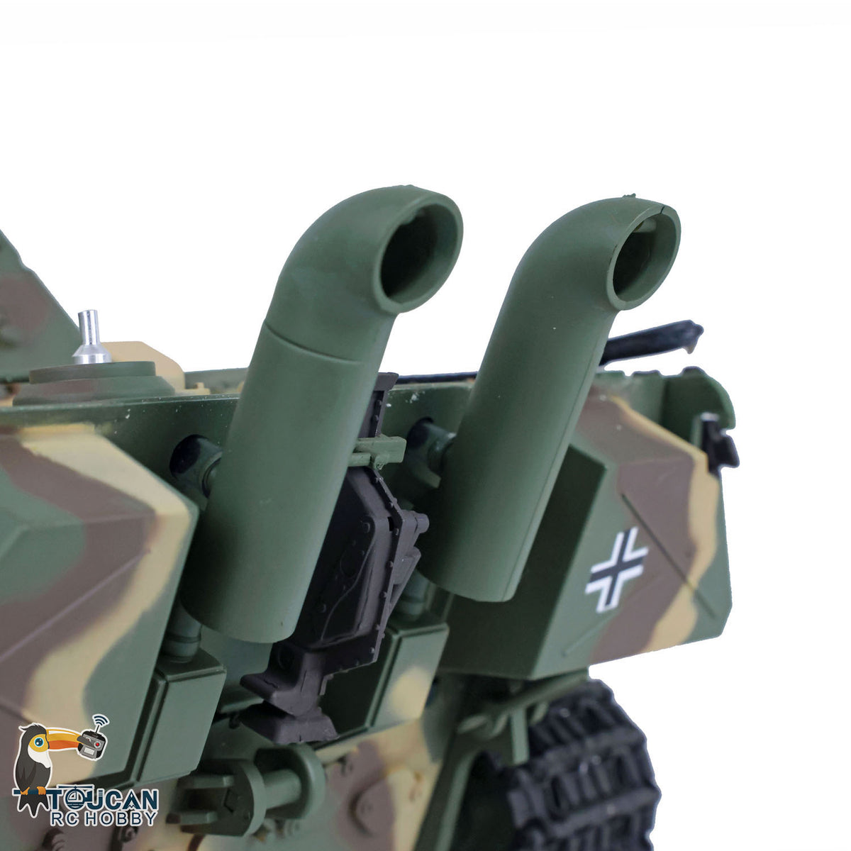 1/16 TK7.0 Kunststoffversion Henglong Jadpanther FPV Betriebsbereiter ferngesteuerter BB-IR-Panzer 3869 mit Stahlgetriebe, Rauchgeräusch