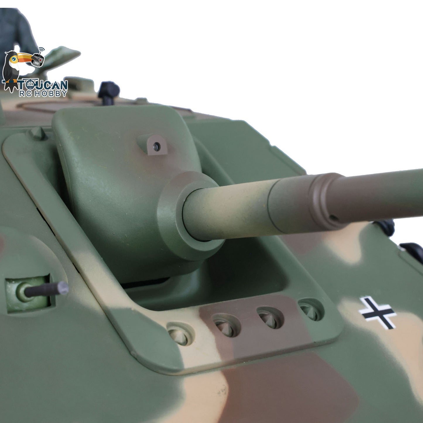 1/16 TK7.0 Kunststoffversion Henglong Jadpanther FPV Betriebsbereiter ferngesteuerter BB-IR-Panzer 3869 mit Stahlgetriebe, Rauchgeräusch