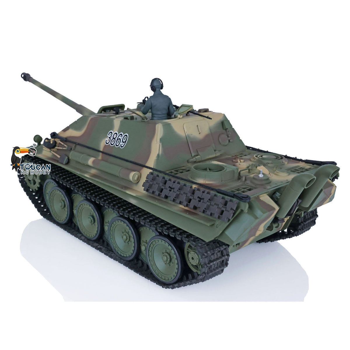 Henglong 1/16 TK7.0 Plastic German Jadpanther 3869 RTR RC Tank FPV Infrared Combat BB Unit Smoke Steel Gearbox Metal Barrel