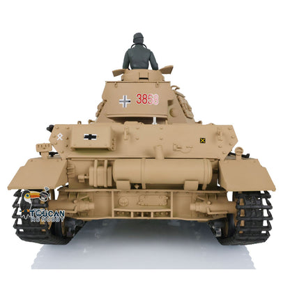 Henglong 1/16 Plastic TK7.0 3858/3859 German Panzer IV F2 F RTR RC Tank FPV Infrared Comkbat 360 Degrees Turret Smoke BB Steel Driving Gearbox Metal Barrel
