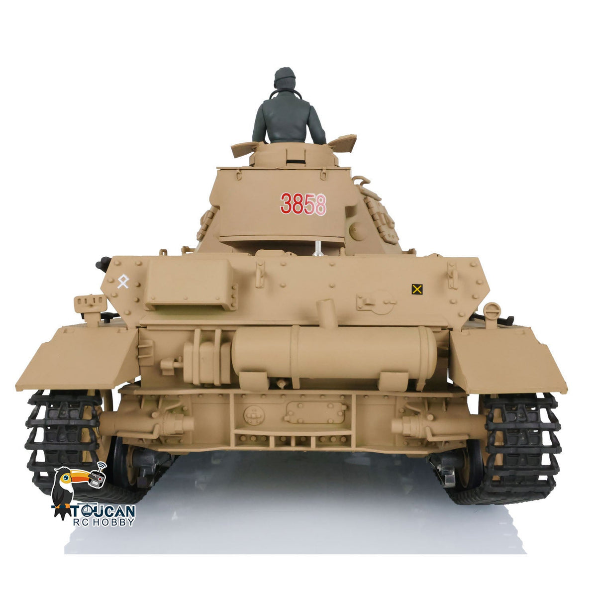 TOUCAN RC HOBBY Henglong 1/16 TK7.0 Plastic German Panzer IV F2 F 3858 3859 RTR RC Tank Model Infrared Combat 360 Degrees Turret BB Unit Smoke Metal Barrel