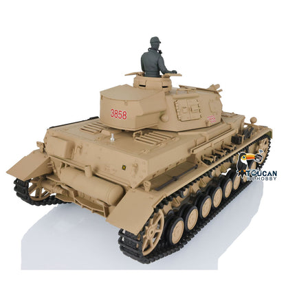 TOUCAN RC HOBBY Henglong 1/16 TK7.0 Plastic German Panzer IV F2 F 3858 3859 RTR RC Tank Model Infrared Combat 360 Degrees Turret BB Unit Smoke Metal Barrel