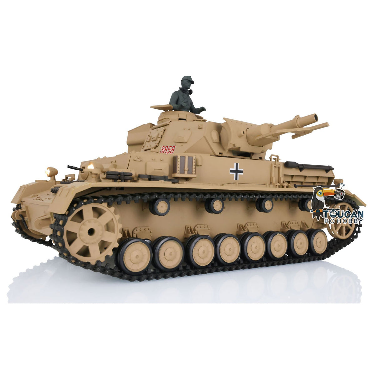 Henglong 1/16 Plastic TK7.0 3858/3859 German Panzer IV F2 F RTR RC Tank FPV Infrared Comkbat 360 Degrees Turret Smoke BB Steel Driving Gearbox Metal Barrel