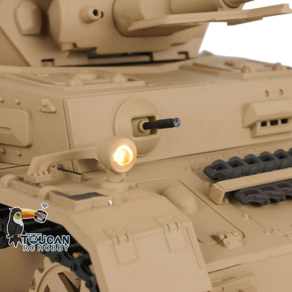 Henglong 1/16 Plastic TK7.0 3858/3859 German Panzer IV F2 F RTR RC Tank FPV Infrared Comkbat 360 Degrees Turret Smoke BB Steel Driving Gearbox Metal Barrel