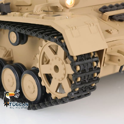 Henglong Plastic 1/16 TK7.0 German Panzer IV F 3858 RTR RC Tank Model Infrared System BB Unit Smoke Lights 2 Sounds Metal Barrel