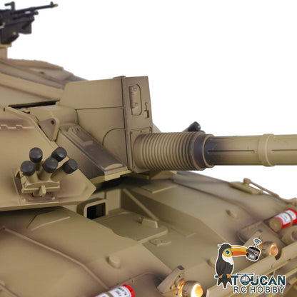 Henglong 1/16 TK7.0 Promotin British Challenger II 3908 RTR RC Tank 360 Degrees Turret Infrared Combat BB Smoke Metal Sprockets Idlers Wheels Gearbox Tracks